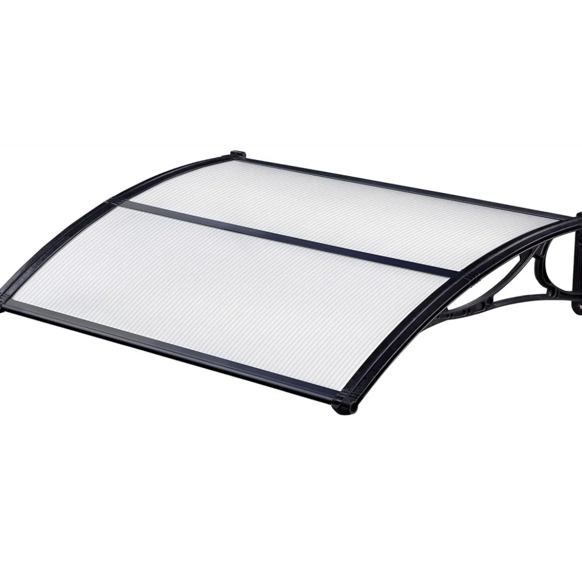 Tettoia 100x80 Pensilina Policarbonato Satinato Alveolare Portone Modulabile