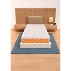 Topper Memory Foam Materasso Singolo 80x190 cm h5 Sfoderabile Aloe
