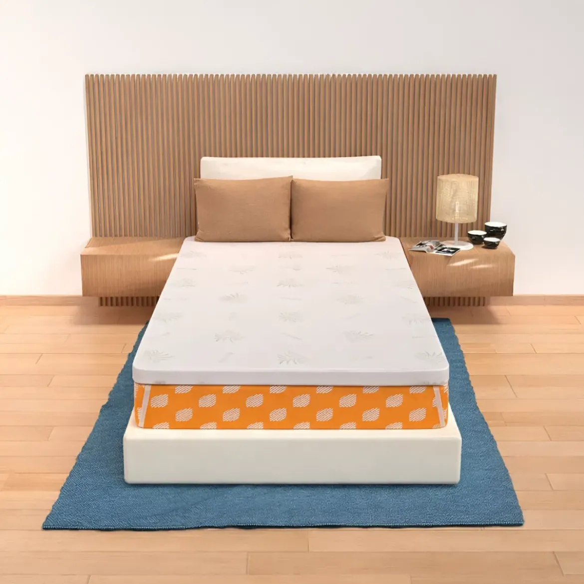 Topper Memory Foam Una Piazza e Mezza 120x200 cm h5 Sfoderabile Aloe