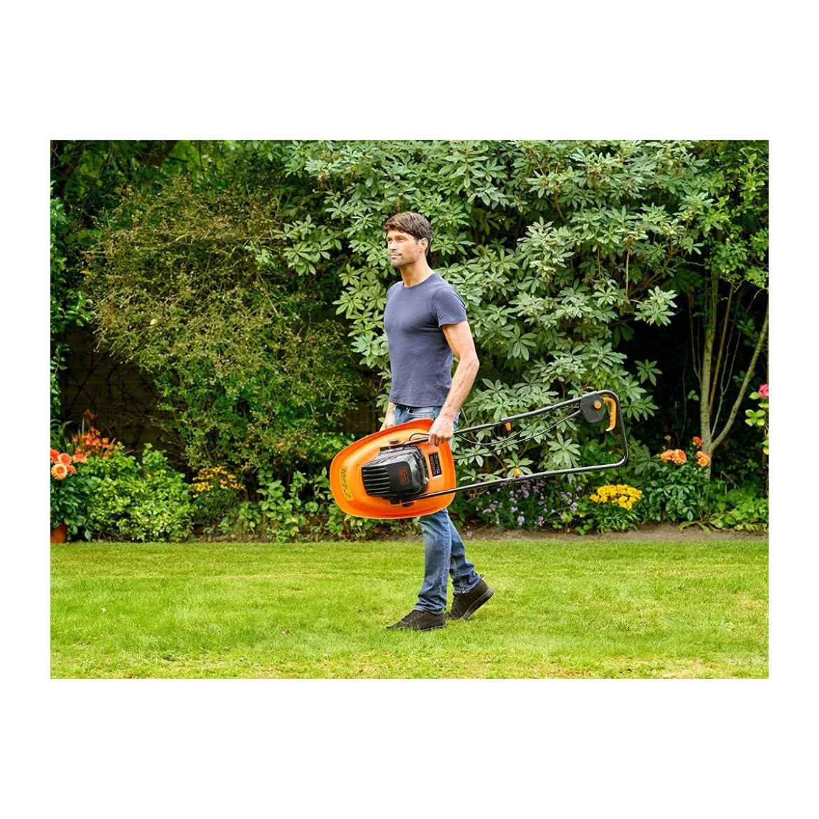 Tosaerba Elettrico a Cuscino Aria Giardino 1200 a Filo Black Decker Taglia Prato