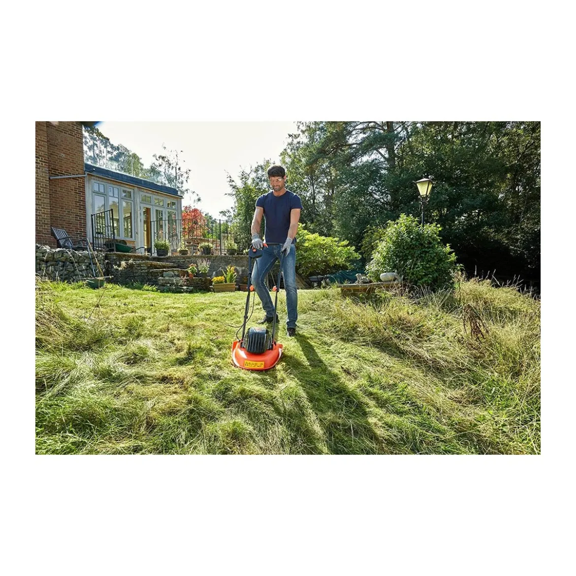 Tosaerba Elettrico a Cuscino Aria Giardino 1200 a Filo Black Decker Taglia Prato