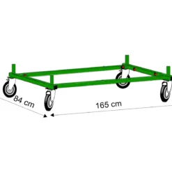 Trabattello Acciaio Zincato Ponteggio Botola Parapetto Lavoro h 377cm