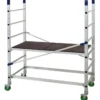 Trabattello Alluminio Base h 205 cm Piano Botola Ruote Ø125 mm