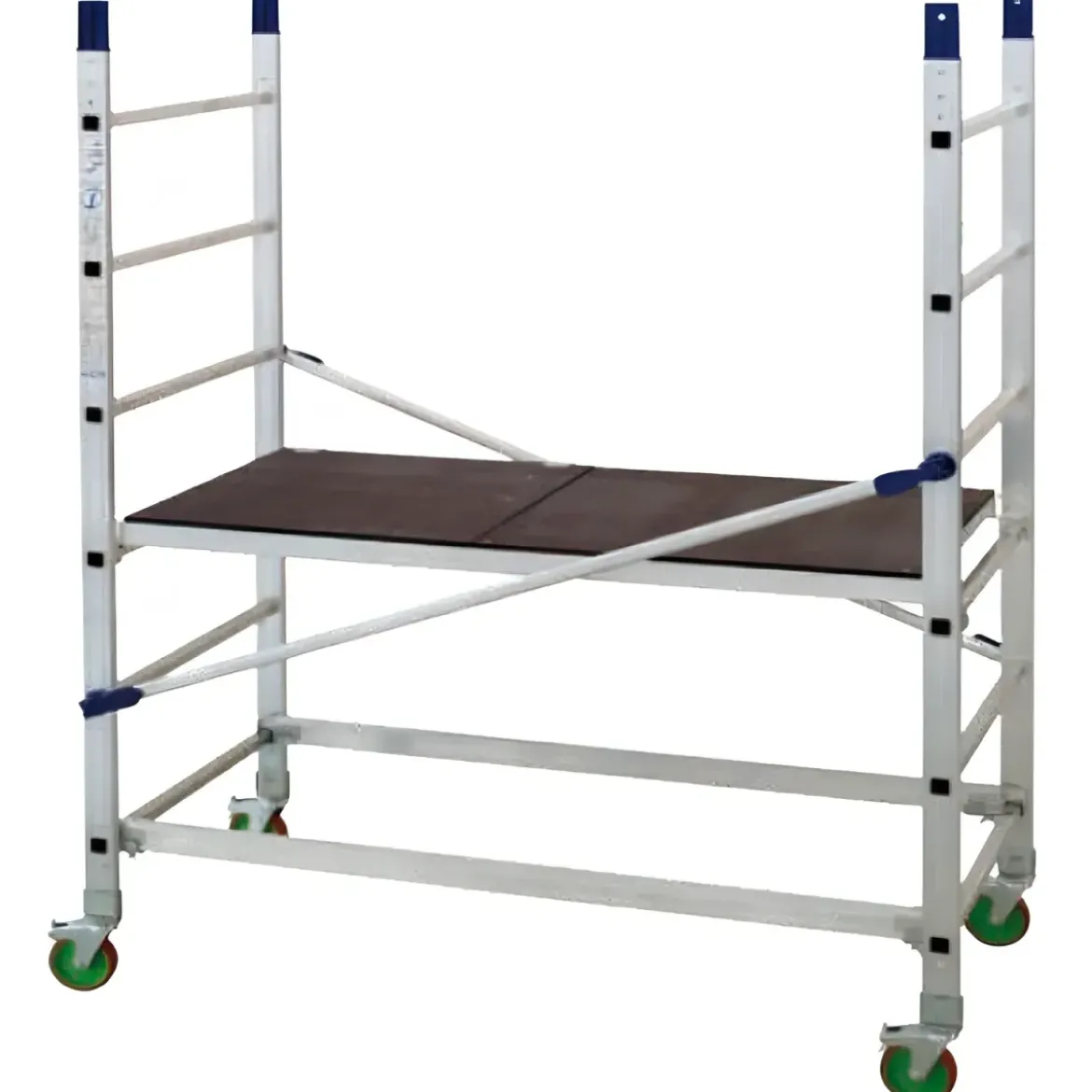 Trabattello Alluminio Base h 205 cm Piano Botola Ruote Ø125 mm