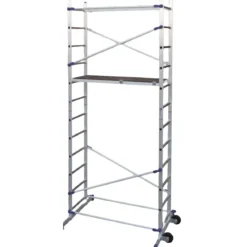 Trabattello Alluminio Professionale 2 Alzate h 365 cm Piano Antiscivolo