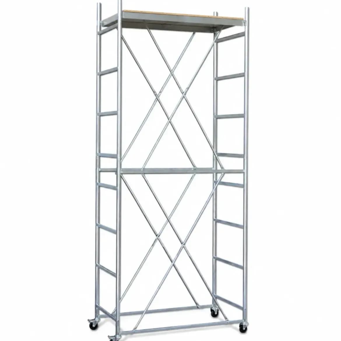 Trabattello Ferro Zincato Ponteggio Altezza Lavoro 450 cm Mezzopiano