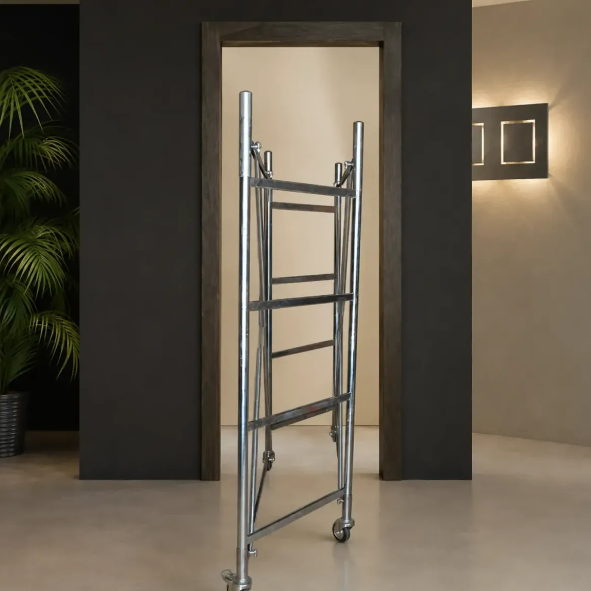Trabattello Ferro Zincato Ponteggio Altezza Lavoro 450 cm Mezzopiano