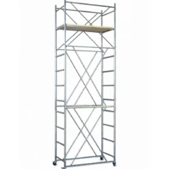 Trabattello Ferro Zincato Ponteggio Lavoro 540 cm Mezzopiano Parapetto
