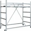 Trabattello Ponteggio Acciaio 160x80 cm Mezzopiano Ruote Lavoro 320 cm