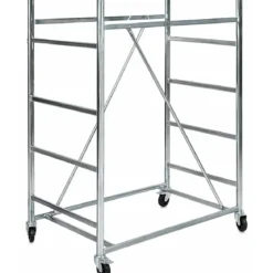 Trabattello Ponteggio Acciaio 160x80 cm Mezzopiano Ruote Lavoro 320 cm