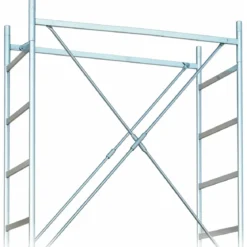 Trabattello Ponteggio Acciaio Piano Parapetto Stabilizzatori 820 cm