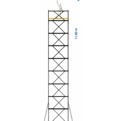 Trabattello Ponteggio Lavoro 1190 cm Professionale con Piano Parapetto