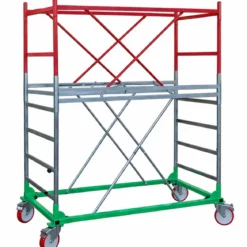 Trabattello Ponteggio Lavoro 350 cm Professionale con Piano Parapetto