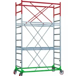 Trabattello Ponteggio Lavoro 470 cm Professionale con Piano Parapetto