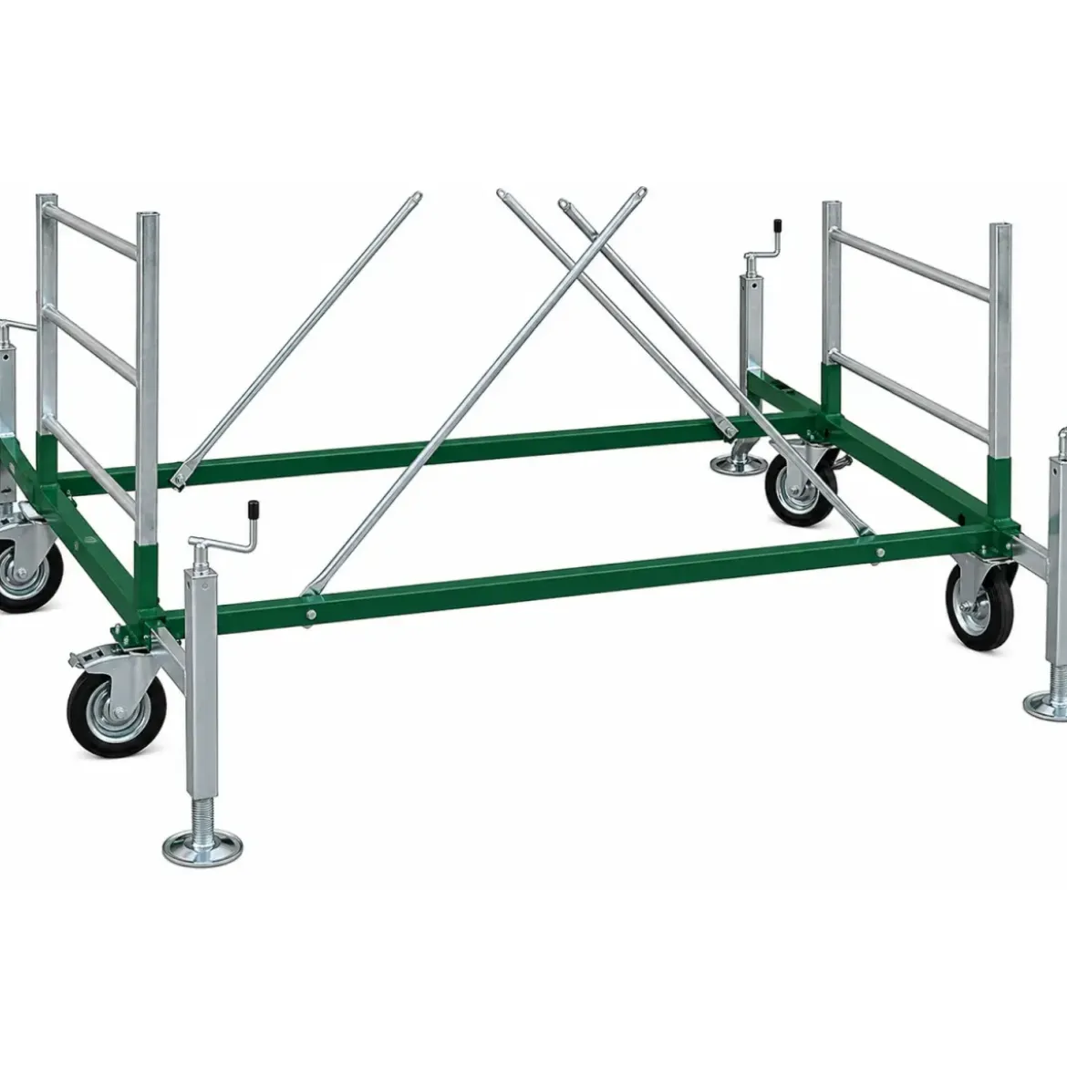 Trabattello Ponteggio Professionale h980 cm con Piano Parapetto Aste