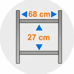 Trabattello Ponteggio Professionale con Botola Parapetto Aste h950 cm