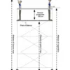 Trabattello Ponteggio Professionale con Botola Parapetto Aste h1070 cm