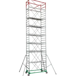 Trabattello Ponteggio Professionale con Botola Parapetto Aste h1070 cm