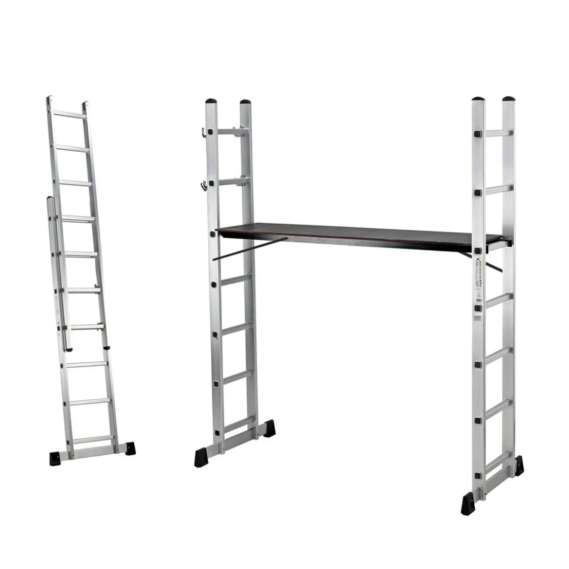 Trabattello Scala Alluminio 6 Scalini Multiposizione Max 120kg Ponteggio Lavori