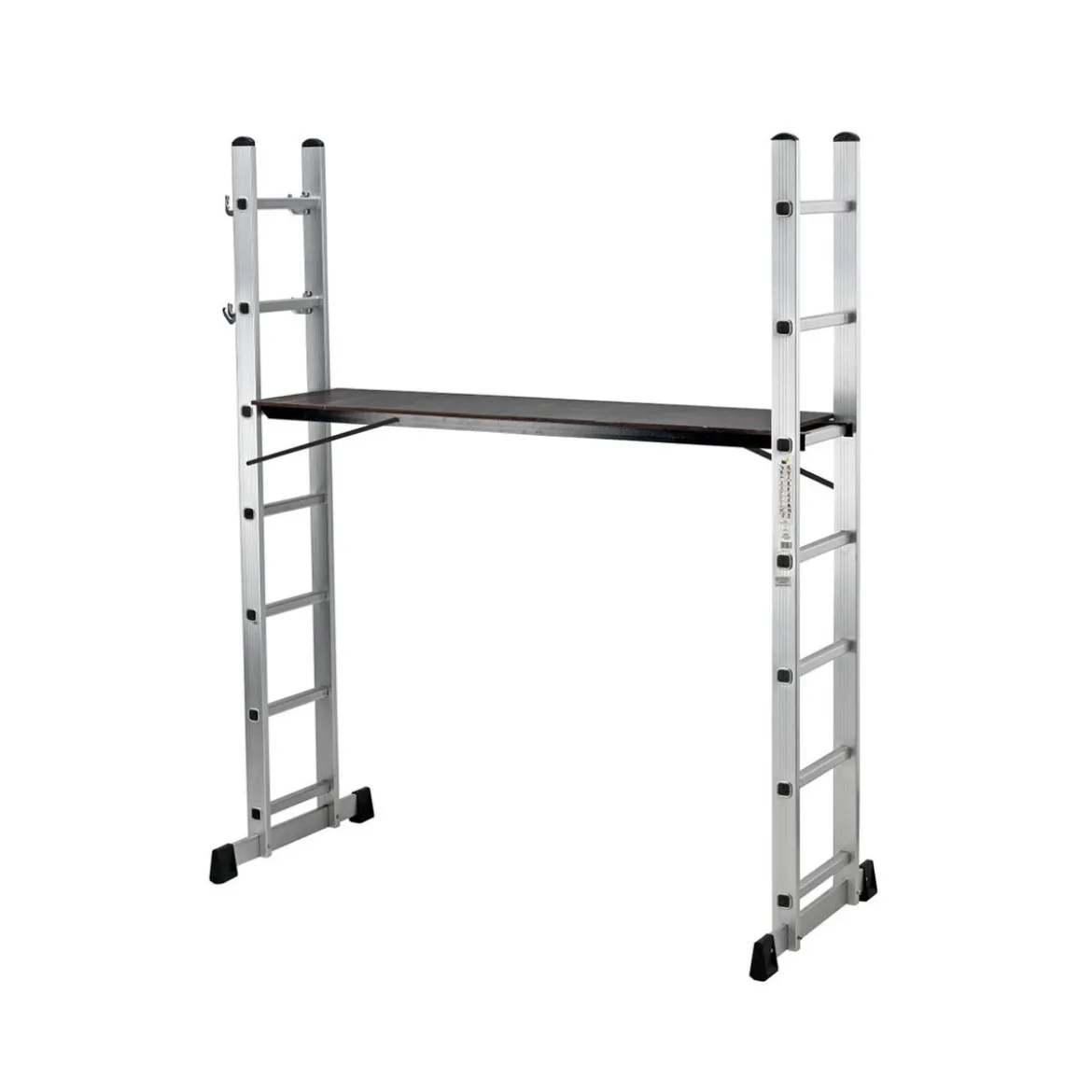 Trabattello Scala Alluminio 6 Scalini Multiposizione Max 120kg Ponteggio Lavori