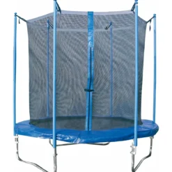 Trampolino Elastico 183 cm per Bambini Rete Sicurezza da Esterno
