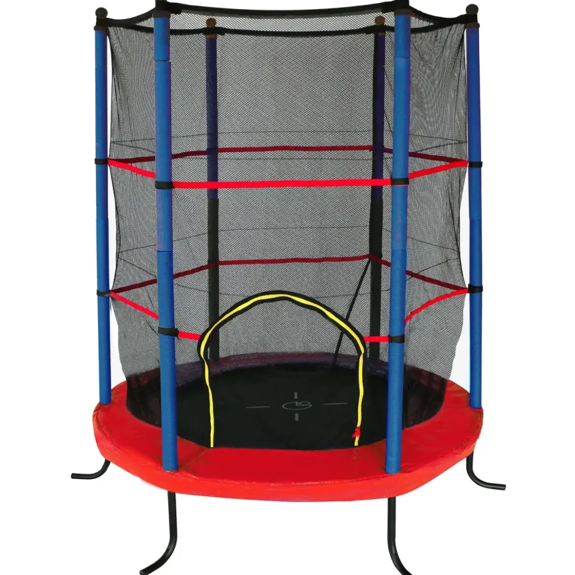 Trampolino Elastico 140 cm per Bambini Rete Sicurezza Interno Esterno