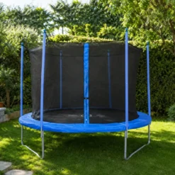 Trampolino Elastico 244 cm per Bambini Rete Sicurezza da Esterno