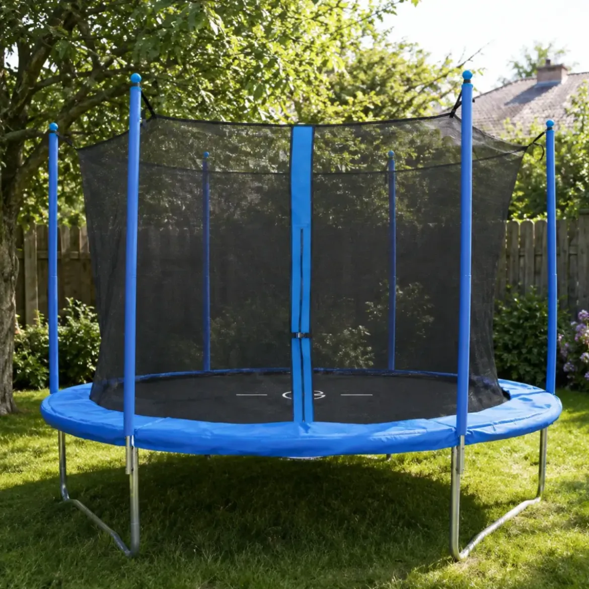 Trampolino Elastico 305 cm per Bambini Rete Sicurezza da Esterno