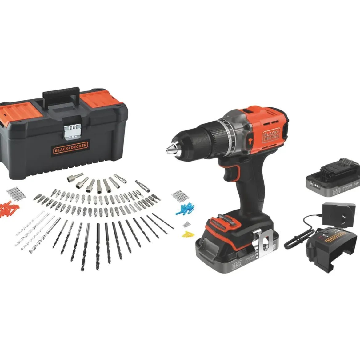 Trapano Avvitatore Black & Decker Percussione 18V Valigetta Accessori