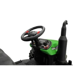 Trattore Elettrico per Bambini 24V con Rimorchio Ribaltabile Verde