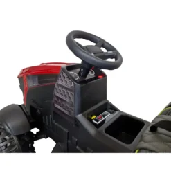 Trattore Elettrico per Bambini 12V Rosso con Rimorchio e Telecomando