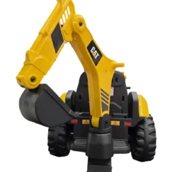 Trattore Escavatore Elettrico per Bambini 12V Giallo Caterpillar Telecomando