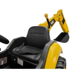 Trattore Escavatore Elettrico per Bambini 12V Giallo Caterpillar Telecomando