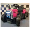 Trattore Macchina Elettrica per Bambina a Batteria 12V Rosa Telecomandata Bimbi