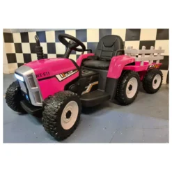 Trattore Macchina Elettrica per Bambina a Batteria 12V Rosa Telecomandata Bimbi