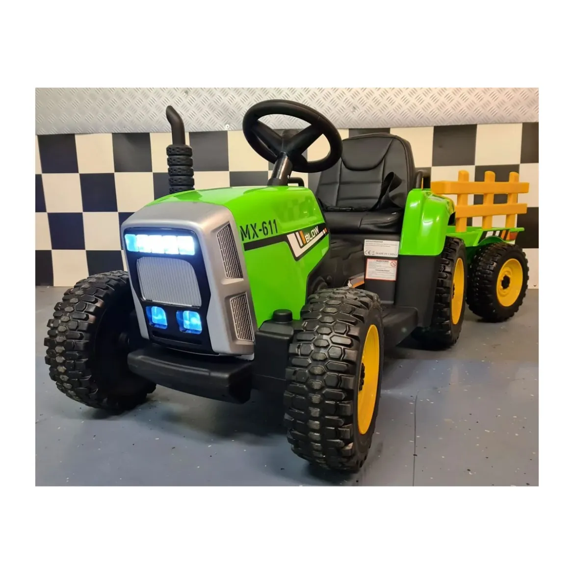 Trattore Macchina Elettrica per Bambini a Batteria 12 V Telecomandata 1 Posto