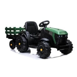 Trattore Verde Elettrico per Bambino Macchina a Batteria 12V Bimbi