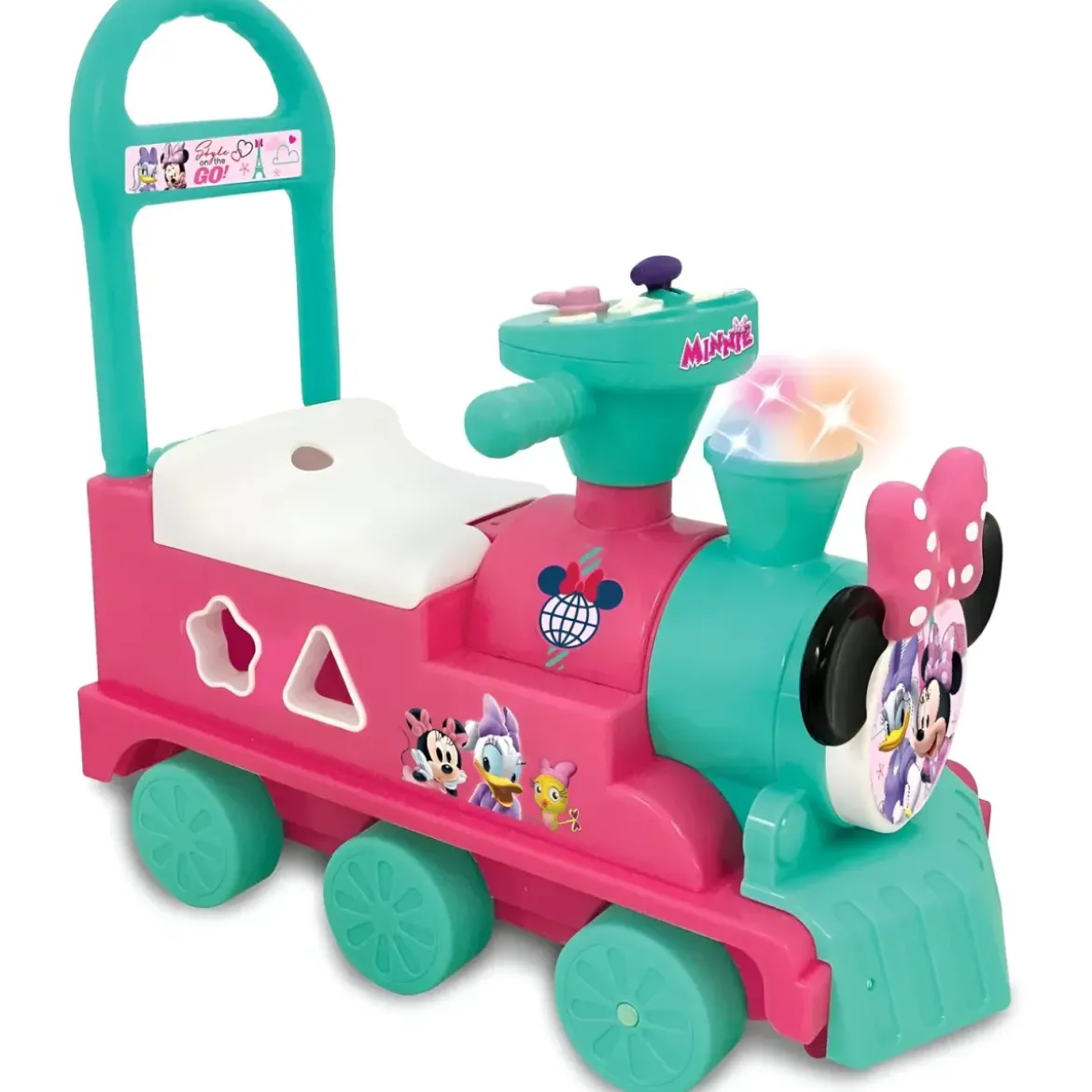 Treno Minnie Cavalcabile per Bambini Disney Suoni Realistici e Luci