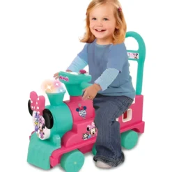 Treno Minnie Cavalcabile per Bambini Disney Suoni Realistici e Luci