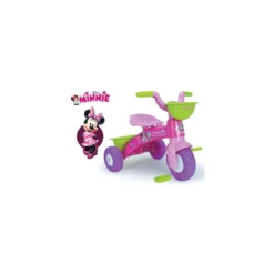 Triciclo a Pedali Minnie Topolina Disney Rosa Giocattolo Cestini Bambina +3 Anni