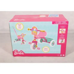 Triciclo Bambini con Maniglia Regolabile Removibile Barbie Ruote EVA