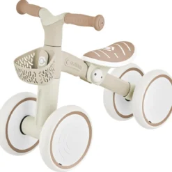 Triciclo Cavalcabile Beige Ergonomico Ecologico Cestino per Equilibrio