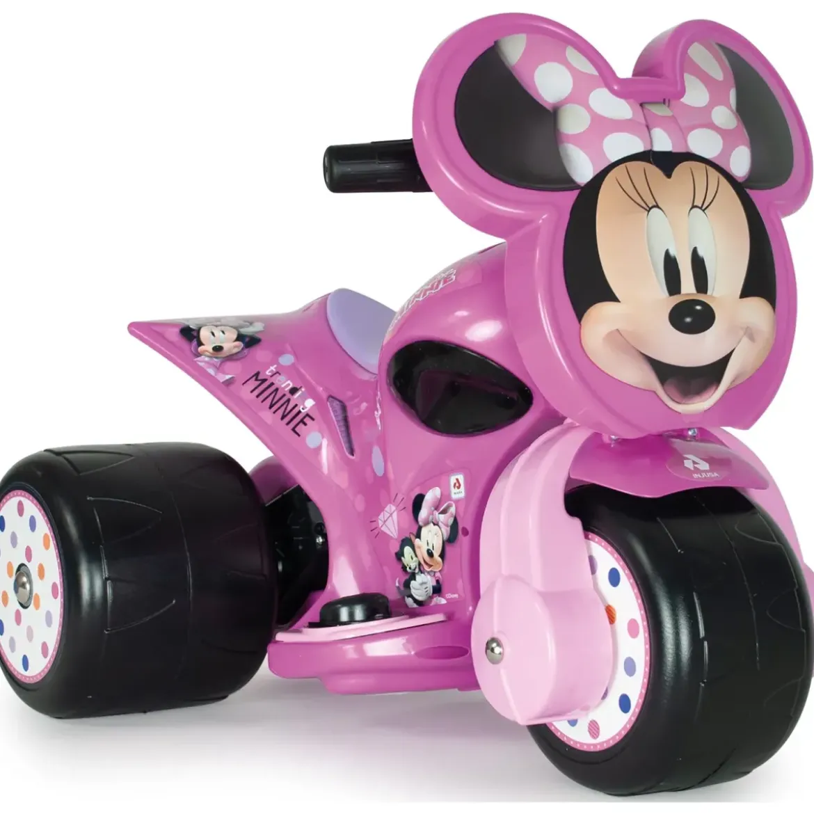 Triciclo Elettrico per Bambini 6V Minnie Disney Rosa Caricabatterie