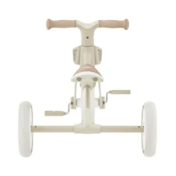 Triciclo Evolutivo Bambini 2 in 1 Beige Regolabile Pedali Rimovibili