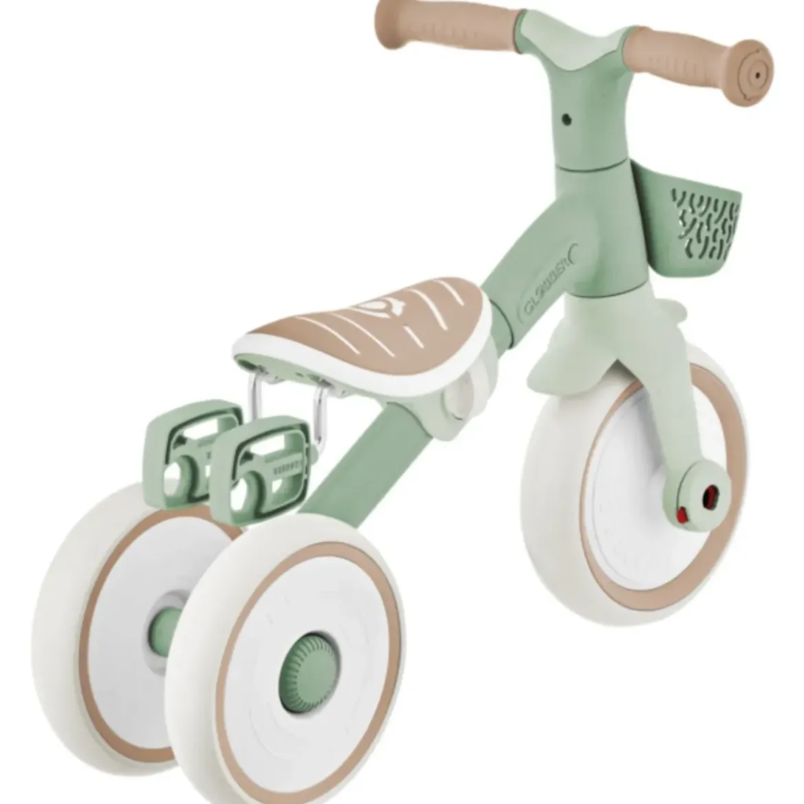Triciclo Evolutivo Bambini 2 in 1 Verde Regolabile Pedali Rimovibili