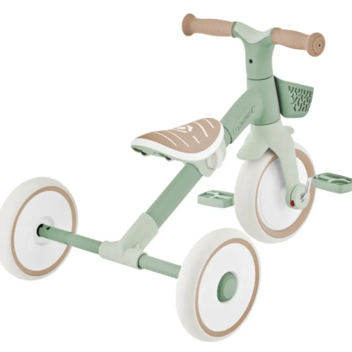 Triciclo Evolutivo Bambini 2 in 1 Verde Regolabile Pedali Rimovibili