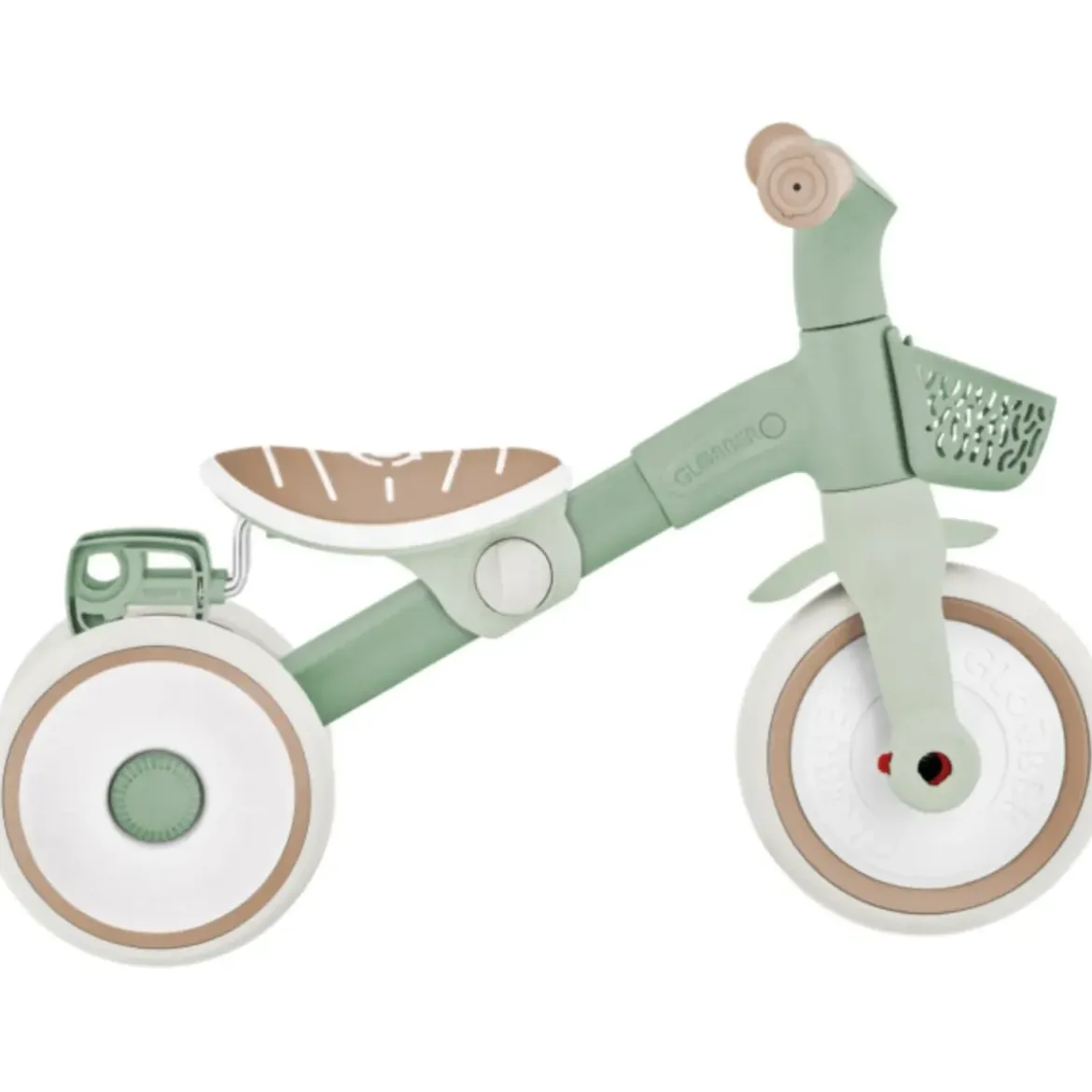 Triciclo Evolutivo Bambini 2 in 1 Verde Regolabile Pedali Rimovibili