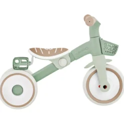 Triciclo Evolutivo Bambini 2 in 1 Verde Regolabile Pedali Rimovibili