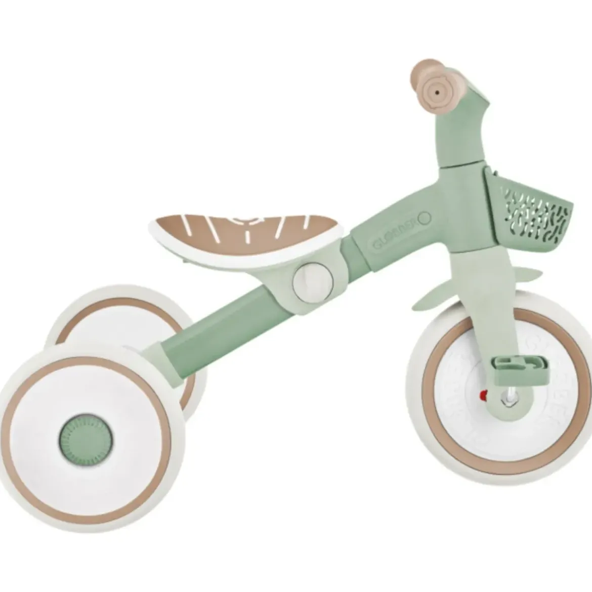 Triciclo Evolutivo Bambini 2 in 1 Verde Regolabile Pedali Rimovibili