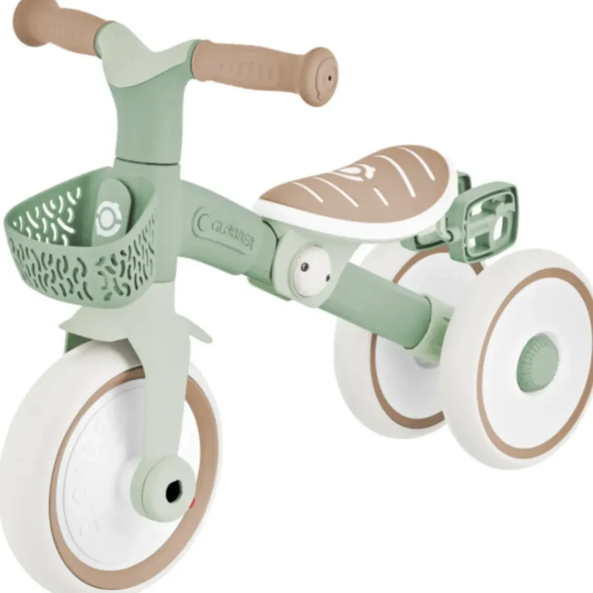 Triciclo Evolutivo Bambini 2 in 1 Verde Regolabile Pedali Rimovibili